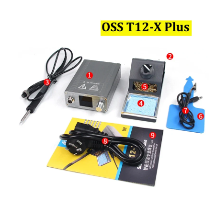 Electronics Repair Plus - สถานีบัดกรี OSS T12-X PLUS พร้อมหัวแร้งบัดกรีอิเล็กทรอนิกส์ รุ่น