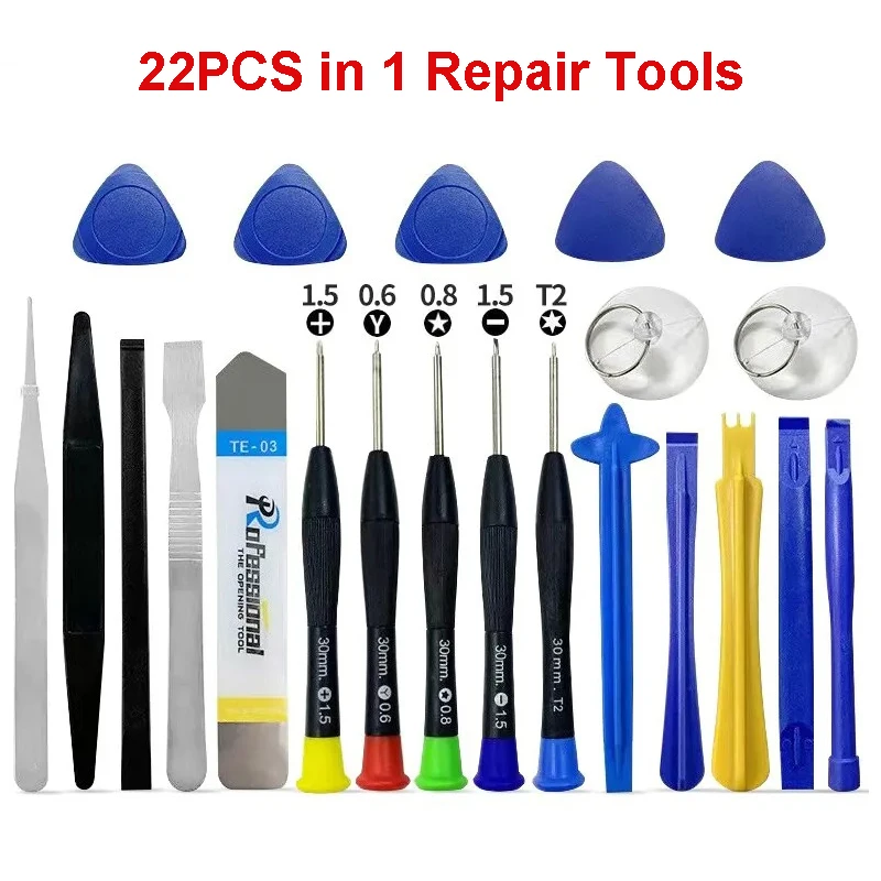 Electronics Repair Book - ชุดเครื่องมือซ่อมโทรศัพท์ 22 in 1 ชุดไขควงอเนกประสงค์สำหรับถอดประกอบโทรศัพท์มือถือ แท็บเล็ต