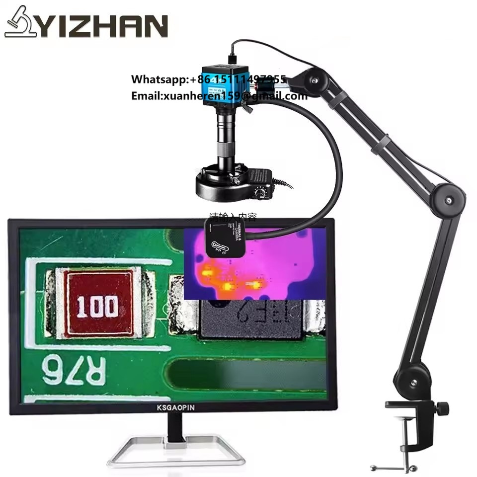 Electronics Repair Images - YIZHAN 4K กล้องจุลทรรศน์กล้อง 300X เลนส์กล้องถ่ายภาพความร้อน 256*192