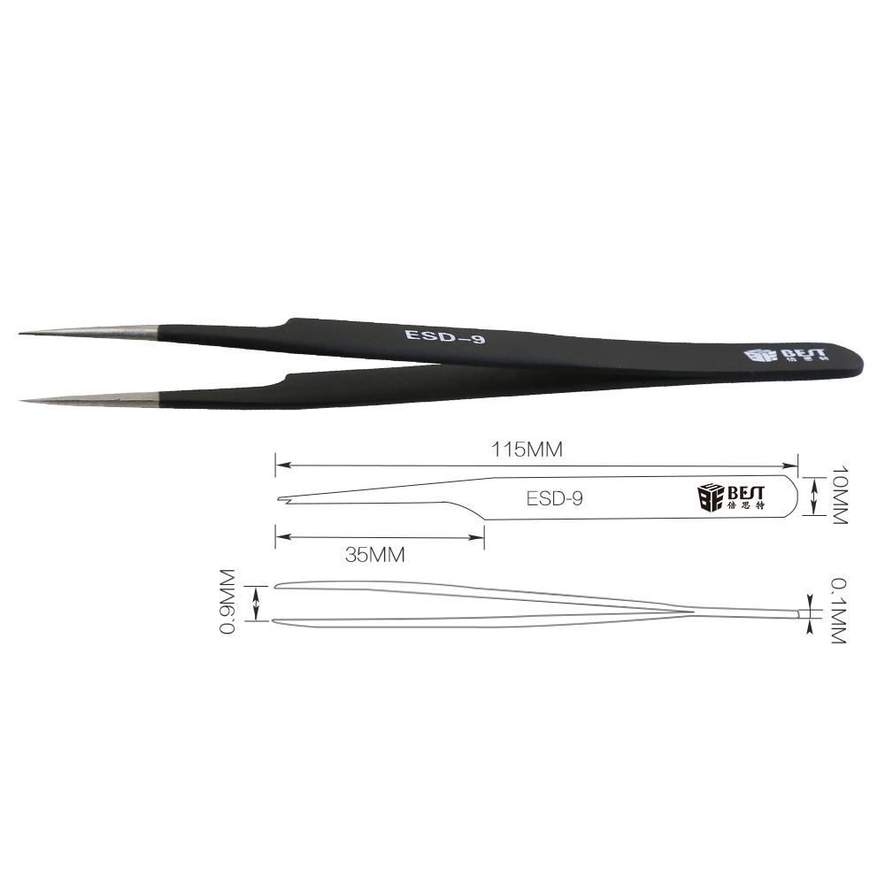 BST-ESD-9 Anti-Static แหนบกายว - Smd Tweezer Set บทวิจารณ์และราคา