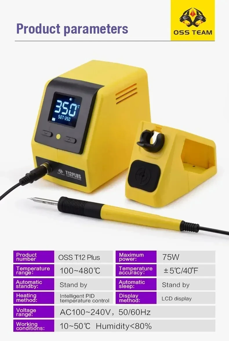 ชุดเครื่องบัดกรีดิจิตอล OSS T1 - Electronics Repair Plus บทวิจารณ์และราคา